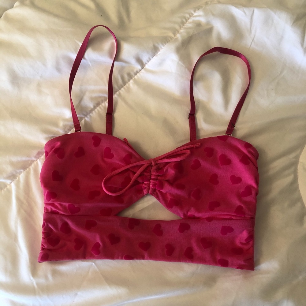 Heart print bralette